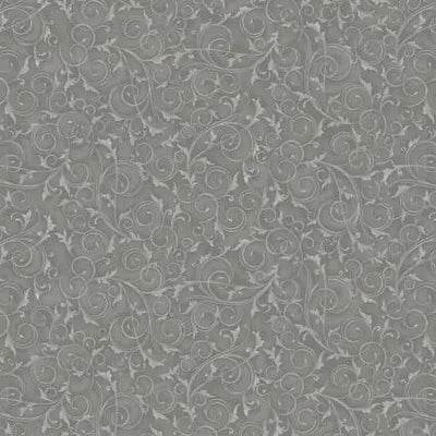 108" Swirls and Twirls Silver Grey Cotton Wideback Fabric per yard - Prismatic Fiber Arts