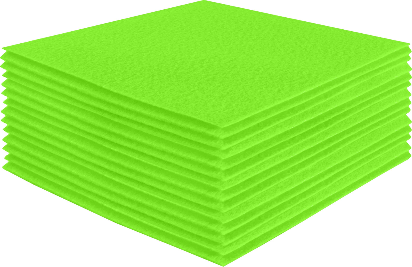 FabricLA Acrylic Felt Craft Sheet Packs – Neon Green | Soft 100% Acrylic Felt Sheets for DIY & Crafts - Prismatic Fiber Arts