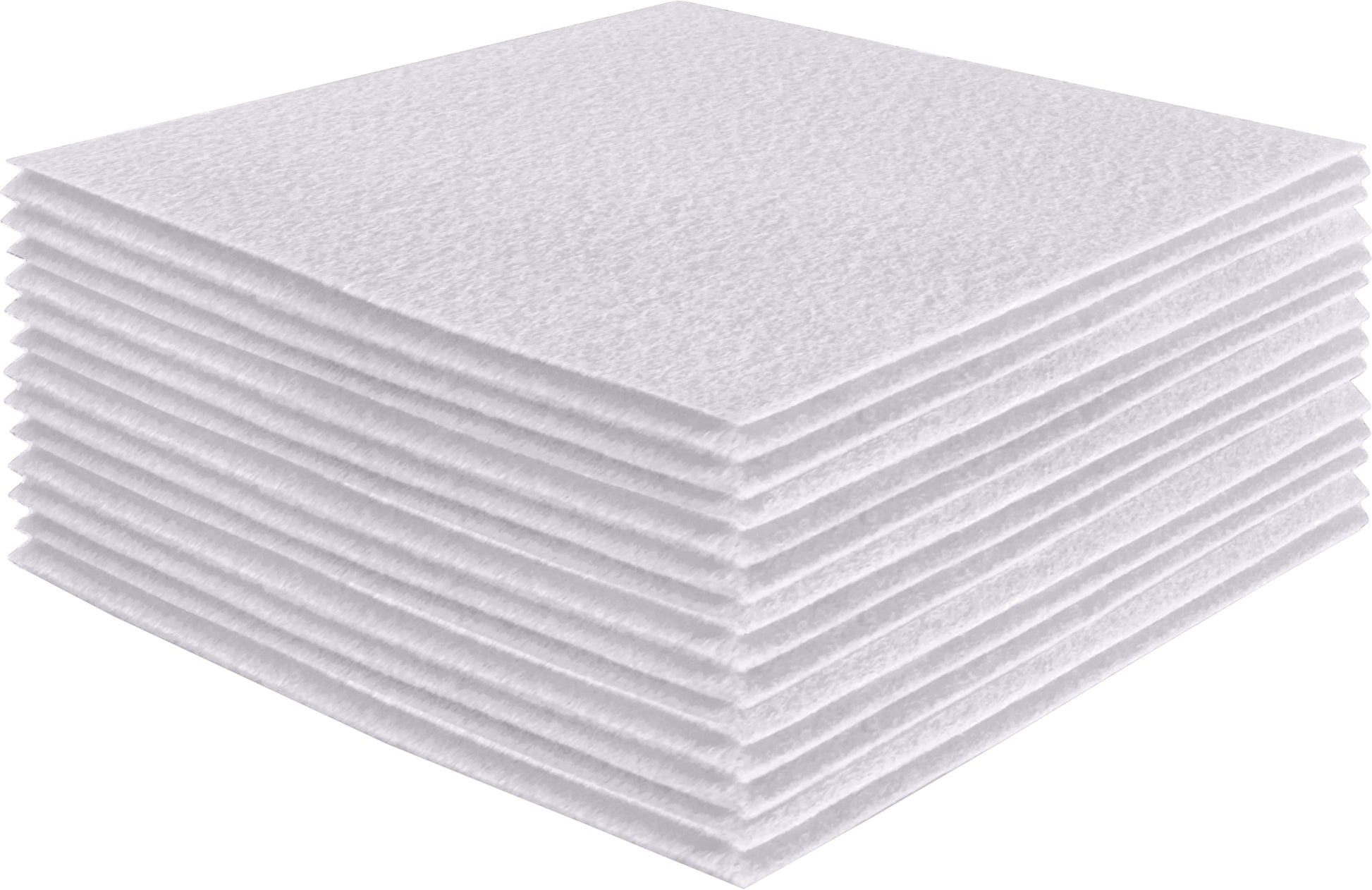 FabricLA Acrylic Felt Craft Sheet Packs – White | Soft 100% Acrylic Felt Sheets for DIY & Sewing - Prismatic Fiber Arts
