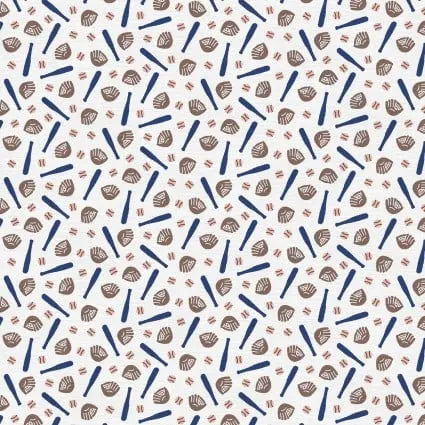 118" Hey, Batter Batter Bats And Glove Toss Wideback Fabric per yard - Prismatic Fiber Arts