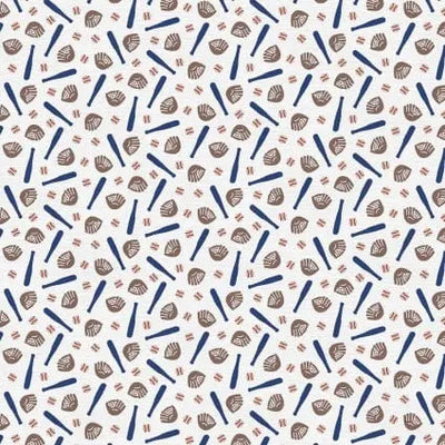 118" Hey, Batter Batter Bats And Glove Toss Wideback Fabric per yard - Prismatic Fiber Arts