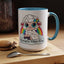 PFA "Logo" Accent Coffee Mug (11, 15oz) - Prismatic Fiber Arts