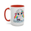 PFA "Logo" Accent Coffee Mug (11, 15oz) - Prismatic Fiber Arts