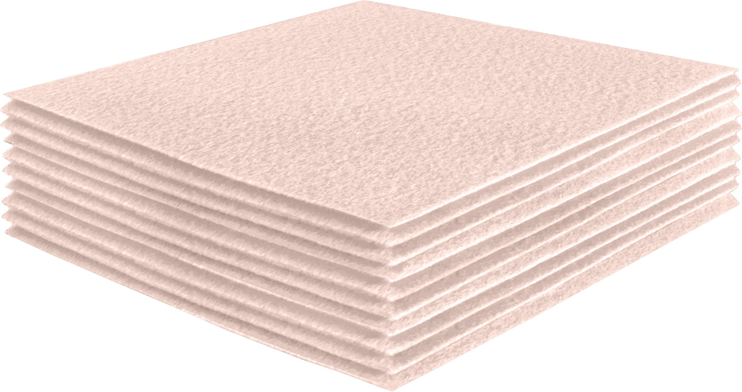FabricLA Acrylic Felt Craft Sheet Packs – Ivory | Soft 100% Acrylic Felt Sheets for DIY & Crafts - Prismatic Fiber Arts