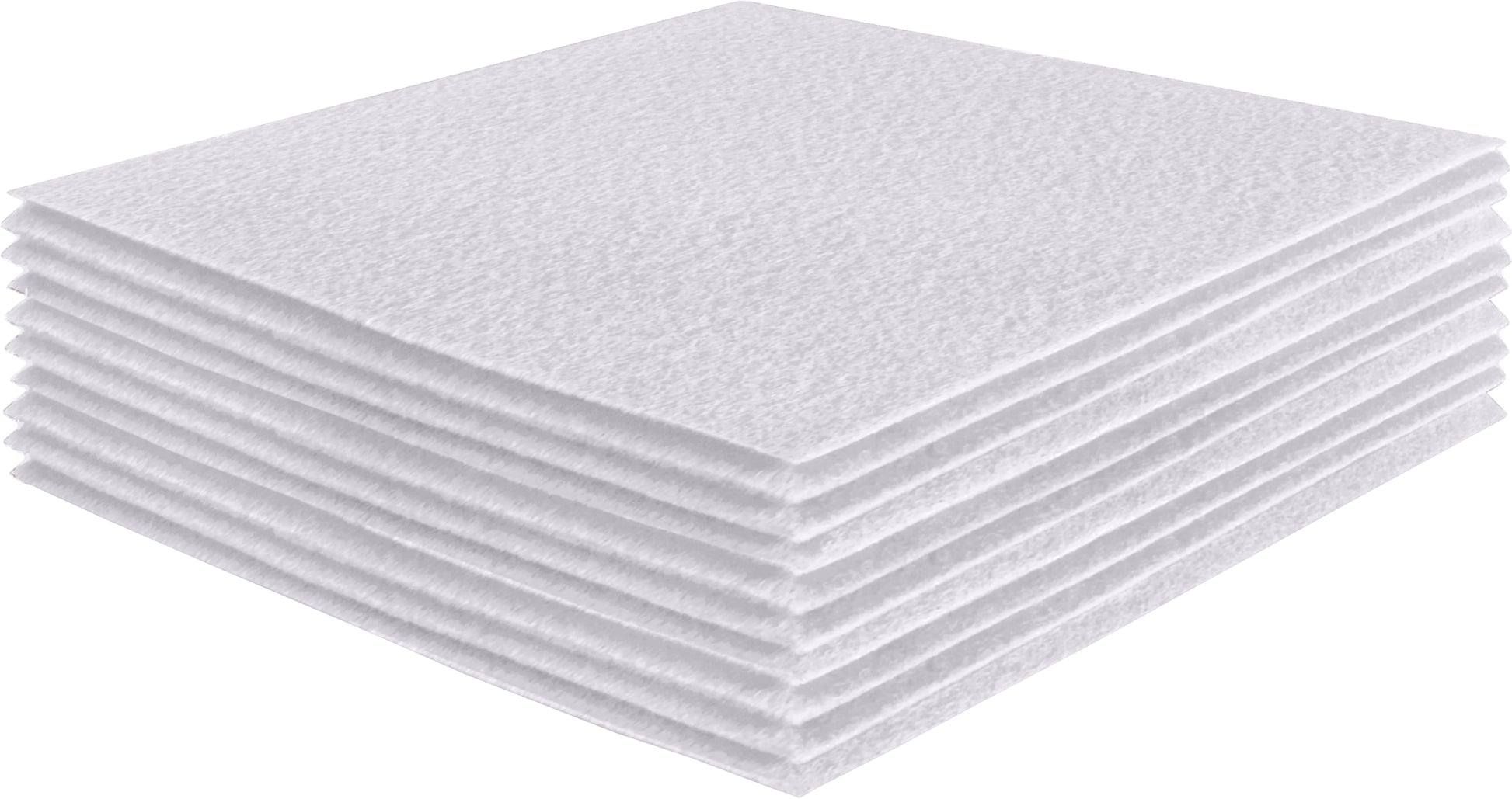 FabricLA Acrylic Felt Craft Sheet Packs – White | Soft 100% Acrylic Felt Sheets for DIY & Sewing - Prismatic Fiber Arts