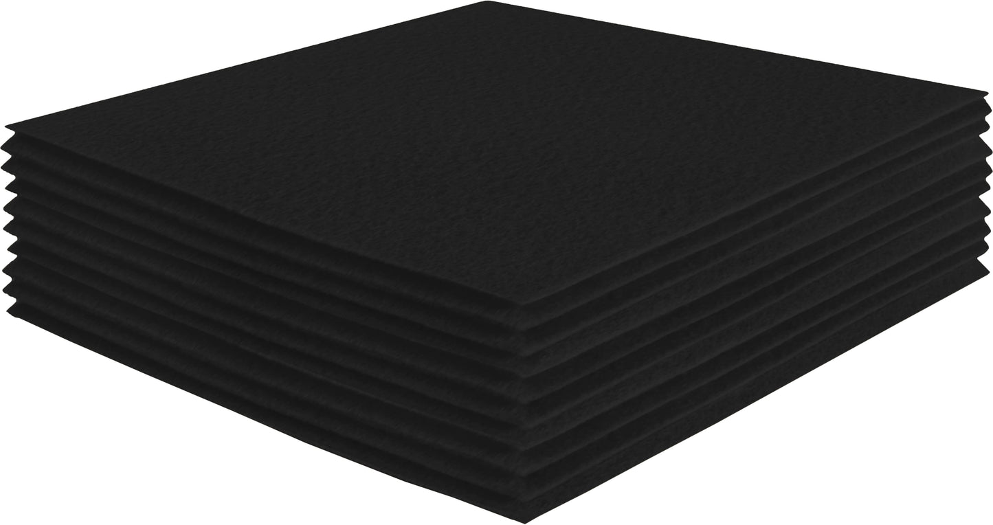 FabricLA Acrylic Felt Craft Sheet Packs – Black | Soft 100% Acrylic Felt Sheets for DIY & Sewing - Prismatic Fiber Arts