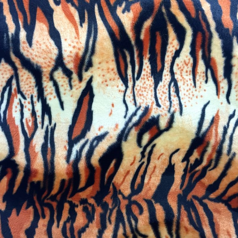 Tiger Print Velboa Faux Fur - Prismatic Fiber Arts