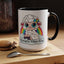 PFA "Logo" Accent Coffee Mug (11, 15oz) - Prismatic Fiber Arts