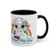 PFA "Logo" Accent Coffee Mug (11, 15oz) - Prismatic Fiber Arts