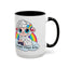 PFA "Logo" Accent Coffee Mug (11, 15oz) - Prismatic Fiber Arts