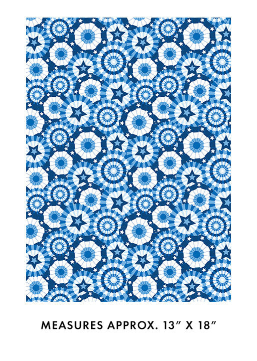 Blue Banner Celebration Cotton Wideback Fabric Per Yard - Prismatic Fiber Arts