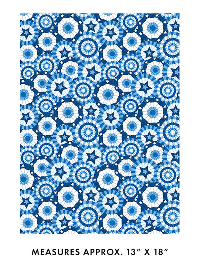 Blue Banner Celebration Cotton Wideback Fabric Per Yard - Prismatic Fiber Arts