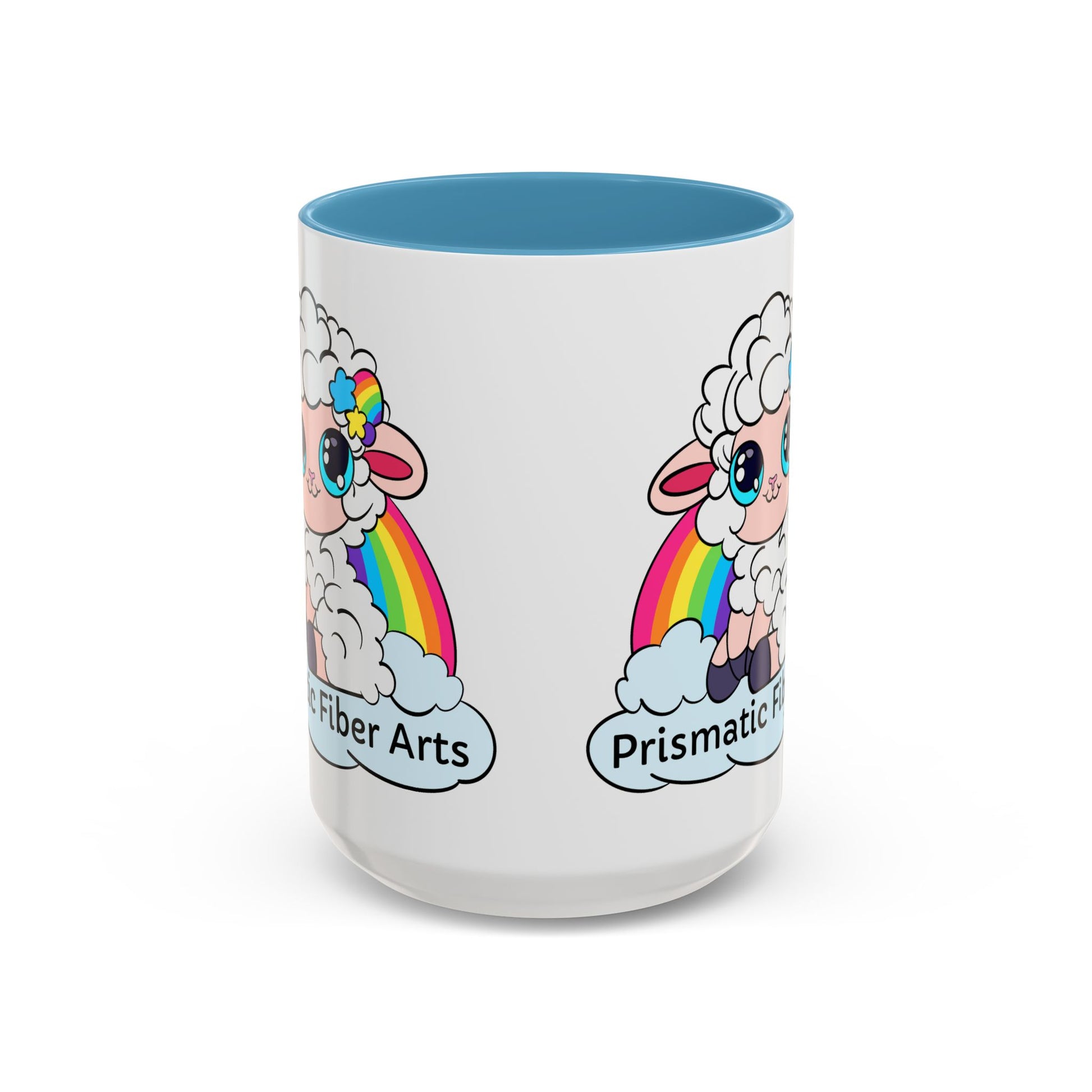 PFA "Logo" Accent Coffee Mug (11, 15oz) - Prismatic Fiber Arts