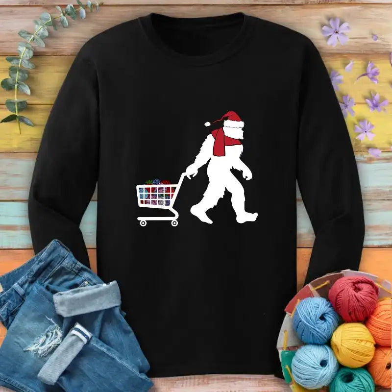 Bigfoot & yarn Long Sleeve T-shirt - Prismatic Fiber Arts