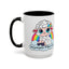 PFA "Logo" Accent Coffee Mug (11, 15oz) - Prismatic Fiber Arts