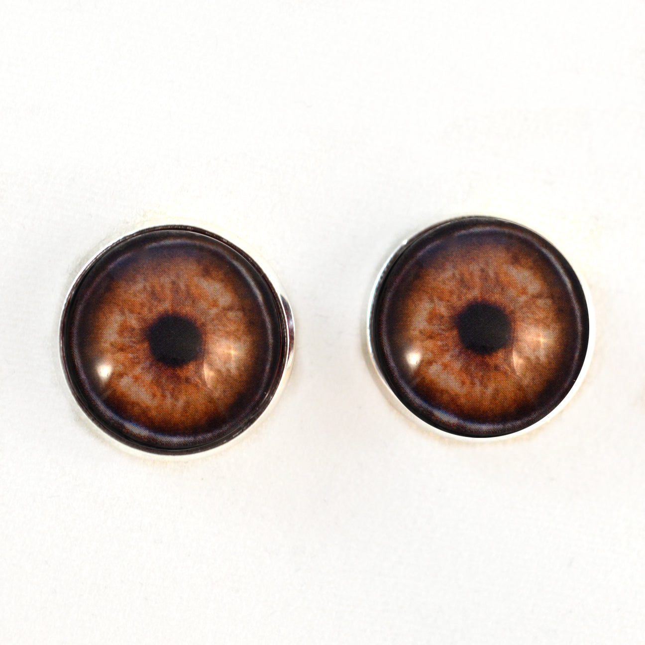 Dark Brown Elephant Sew-On Button Glass Eyes