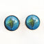 Blue Lizard Reptile Inspired Sew-On Button Glass Eyes - Prismatic Fiber Arts