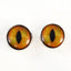 Creamy Orange Realistic Cat Sew-On Button Glass Eyes - Prismatic Fiber Arts