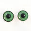 Green Code Cyberpunk Sew-On Button Glass Eyes - Prismatic Fiber Arts