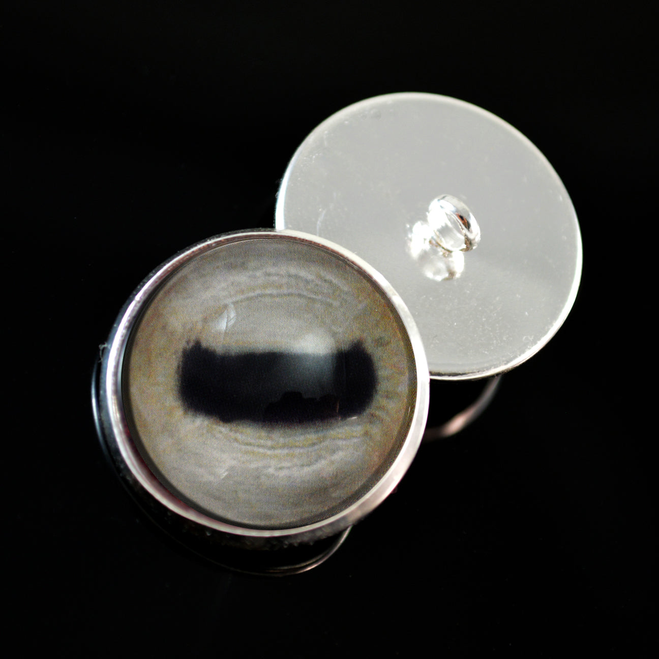 Pale Goat Sew-On Button Glass Eyes - Prismatic Fiber Arts