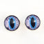 Purple and Blue Cat Dragon Sew-On Button Glass Eyes - Prismatic Fiber Arts