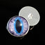 Purple and Blue Cat Dragon Sew-On Button Glass Eyes - Prismatic Fiber Arts