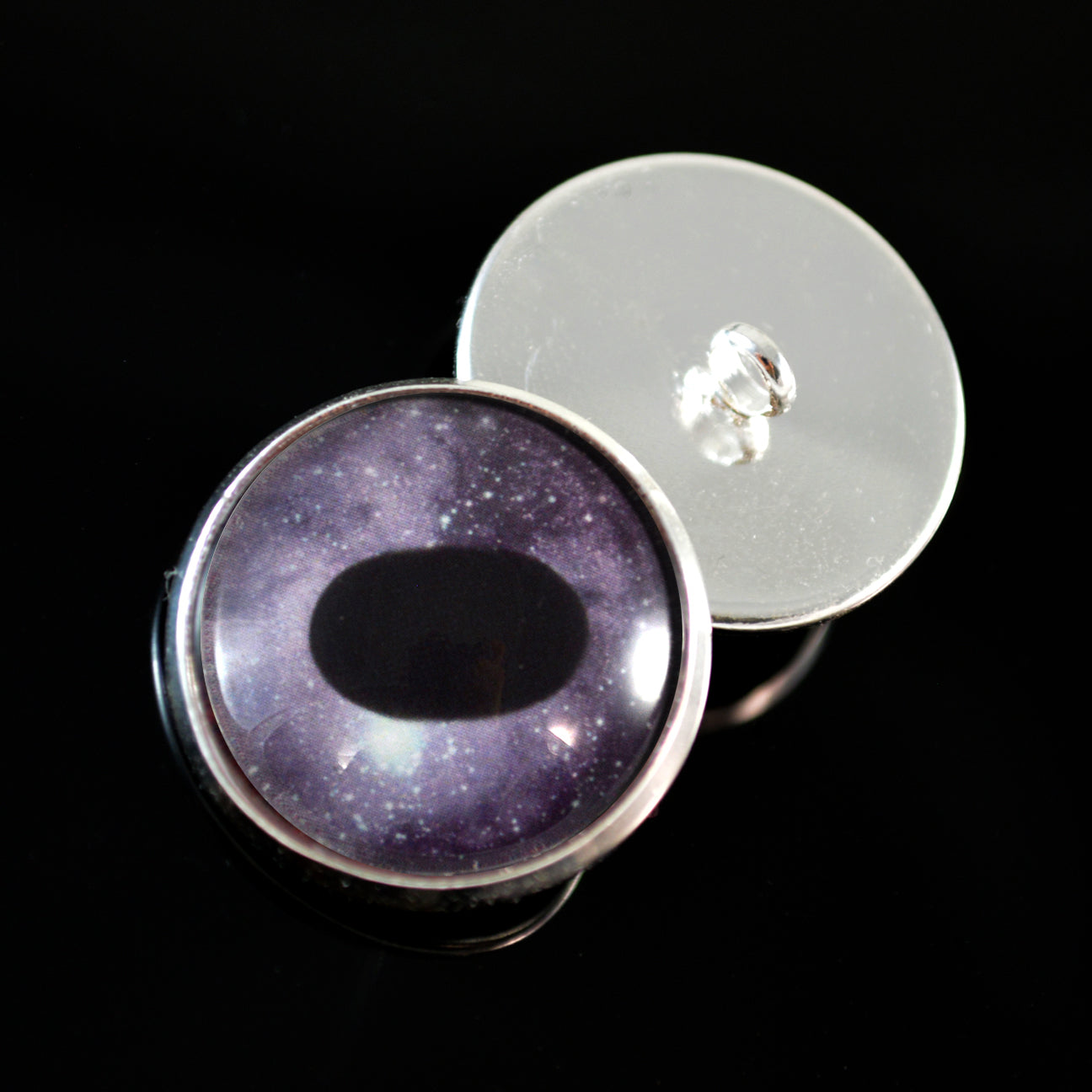 Purple Unicorn Sew-On Button Glass Eyes - Prismatic Fiber Arts