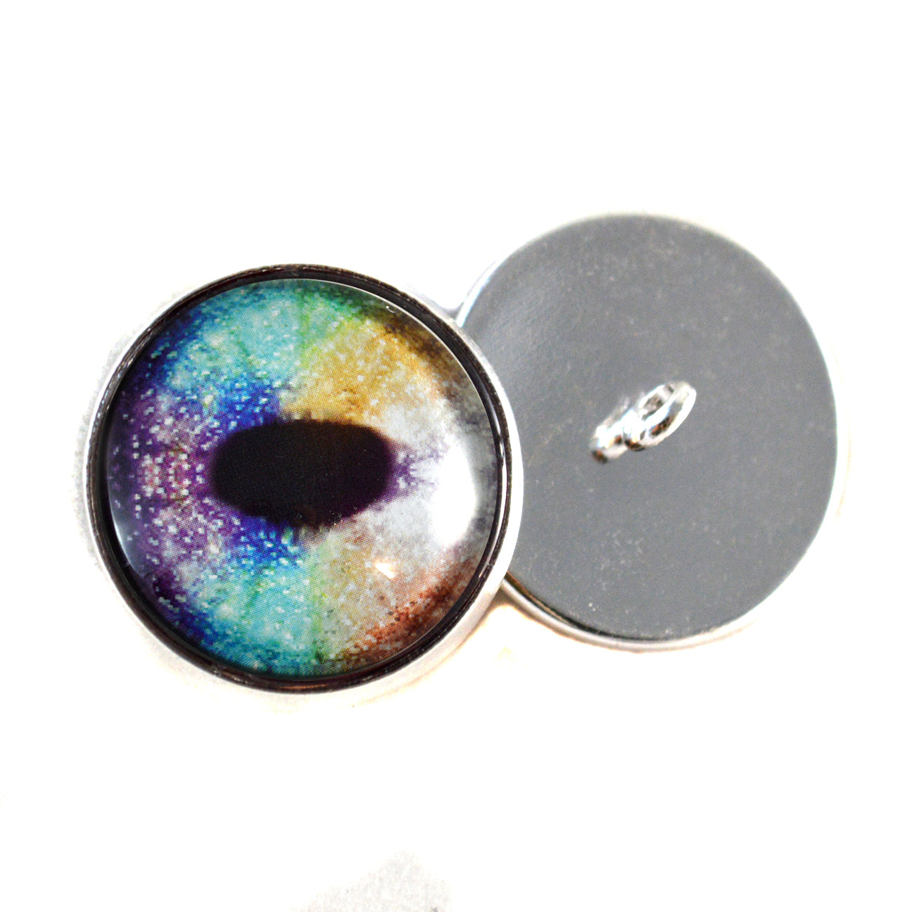Rainbow Unicorn Sew-On Button Glass Eyes - Prismatic Fiber Arts
