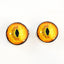 Goldenrod Tabby Cat Sew-On Button Glass Eyes - Prismatic Fiber Arts