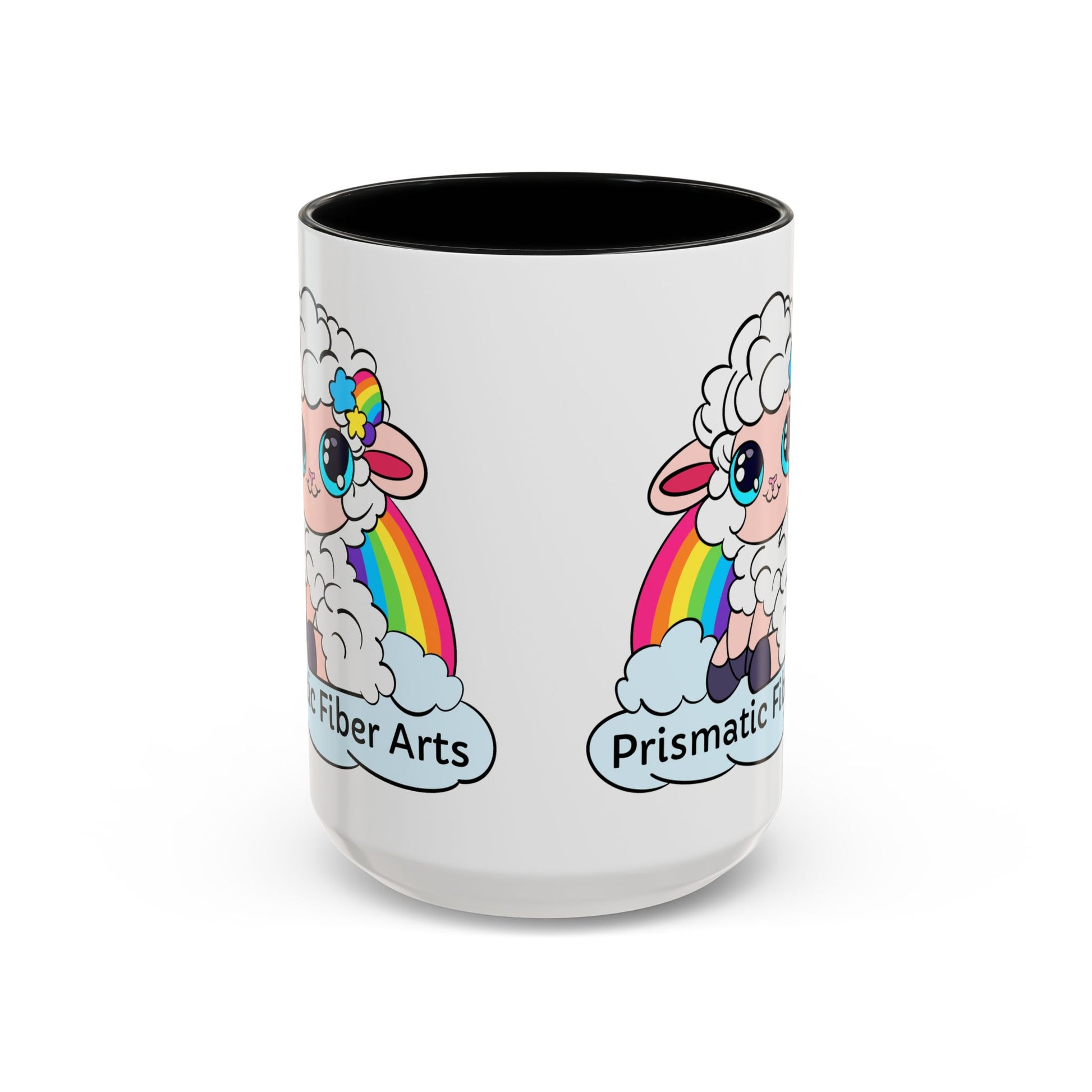 PFA "Logo" Accent Coffee Mug (11, 15oz) - Prismatic Fiber Arts