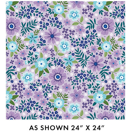 Purple Seaside Garden Lavender Cotton Wideback Fabric Per Yard - Prismatic Fiber Arts