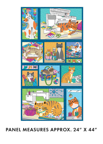 Multi Cheeto's Life Panel Cotton 24" x 44" Fabric Per Panel - Prismatic Fiber Arts
