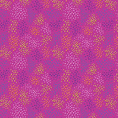 Ditsy Dots Fuchsia Cheeto's World Cotton 44"/45" Fabric Per Yard - Prismatic Fiber Arts