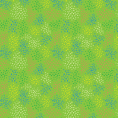 Ditsy Dots Grass Cheeto's World Cotton 44"/45" Fabric Per Yard - Prismatic Fiber Arts