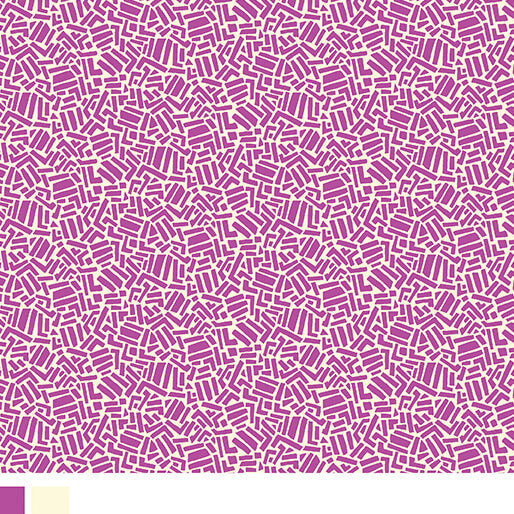 Dashes Fuchsia Cheeto's World Cotton 44"/45" Fabric Per Yard - Prismatic Fiber Arts