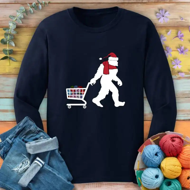 Bigfoot & yarn Long Sleeve T-shirt - Prismatic Fiber Arts
