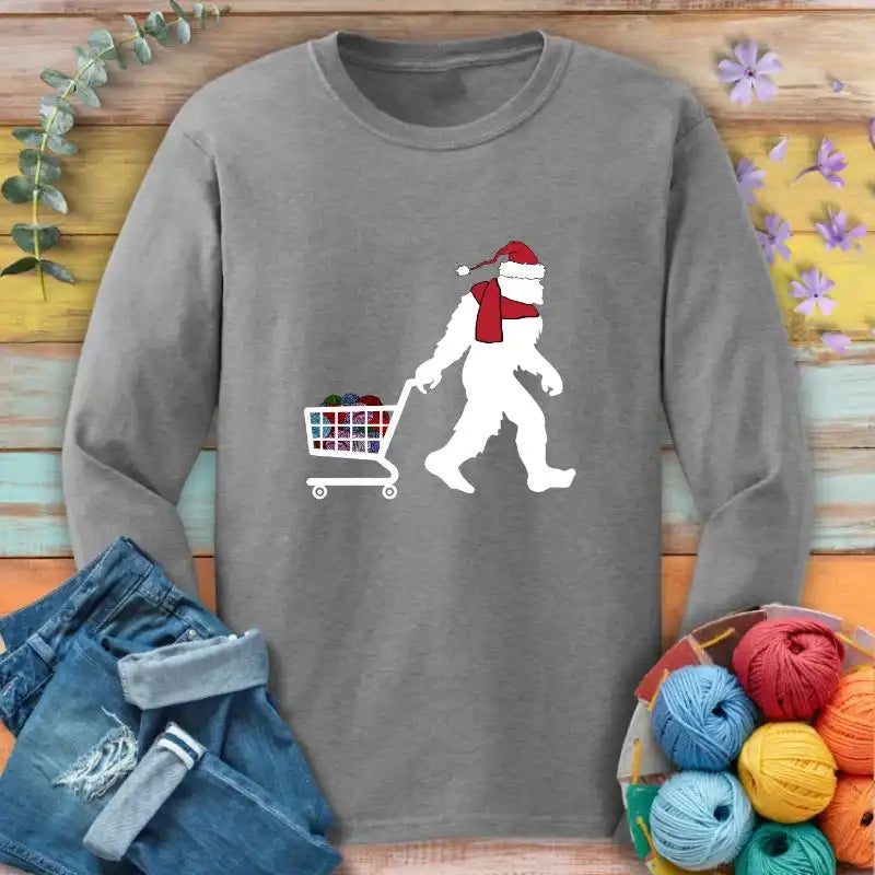 Bigfoot & yarn Long Sleeve T-shirt - Prismatic Fiber Arts