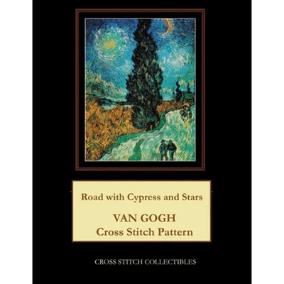 Road with Cypress and Stars: Van Gogh Cross Stitch Pattern