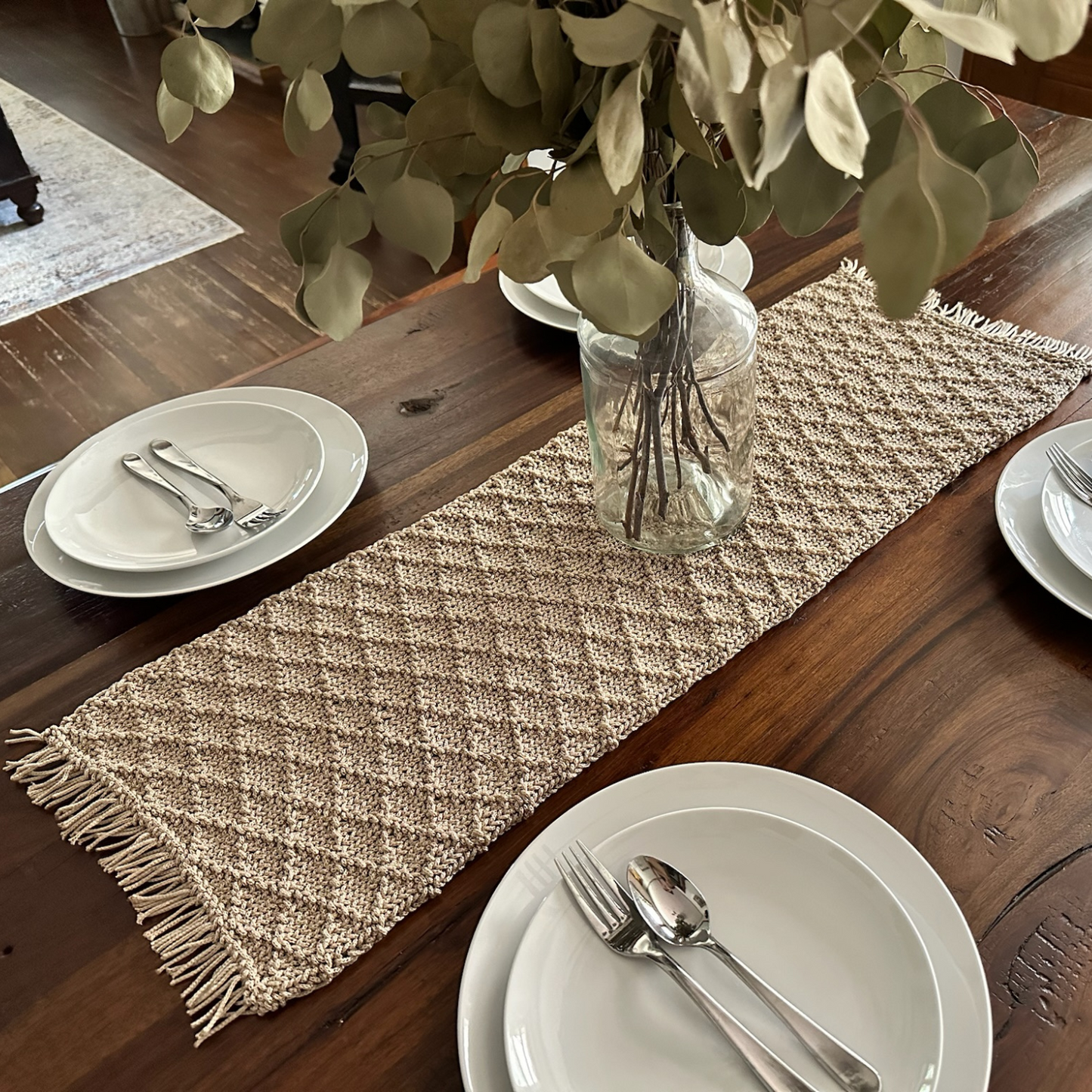 Knit Table Runner DIY Kit by Ganxxet x Little Birdie Design Studio - Prismatic Fiber Arts