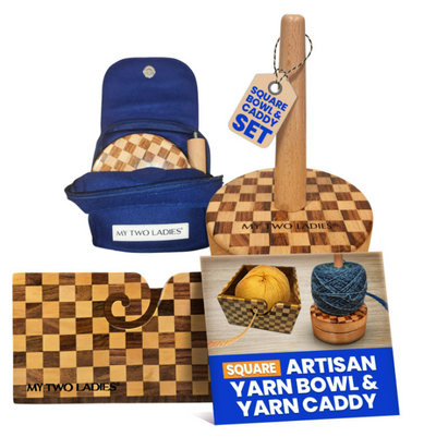 Artisan Yarn Caddy & Square Bowl Set - Prismatic Fiber Arts