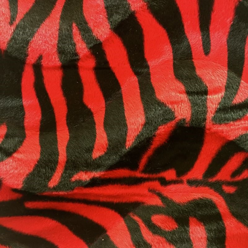 Big Zebra Print Velboa Faux Fur Fabric - Prismatic Fiber Arts