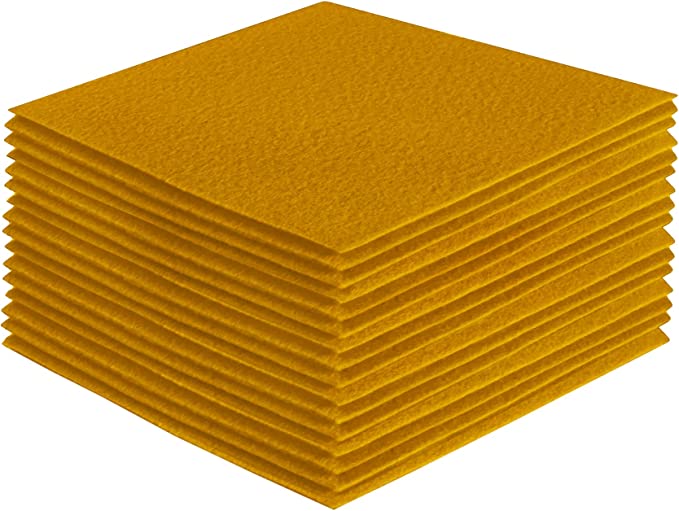 FabricLA Acrylic Felt Craft Sheet Packs – Antique Gold | Soft 100% Acrylic Felt Sheets for DIY & Crafts - Prismatic Fiber Arts