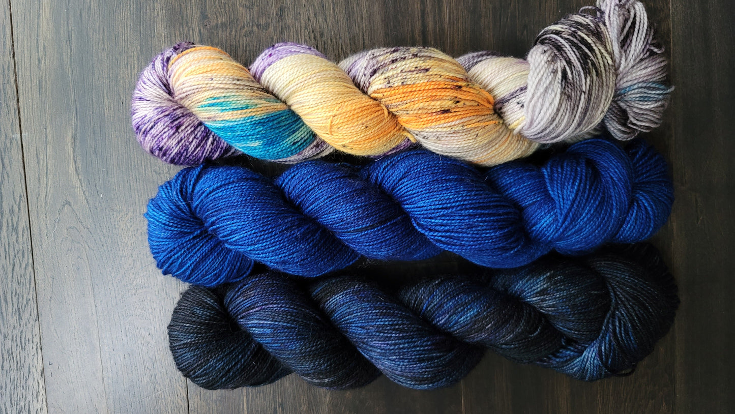 Under The Harvest Moon 3 skein kit - Prismatic Fiber Arts