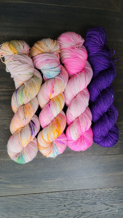 Crystal Confessions 4 skein kit - Prismatic Fiber Arts