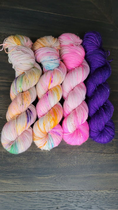 Crystal Confessions 4 skein kit - Prismatic Fiber Arts