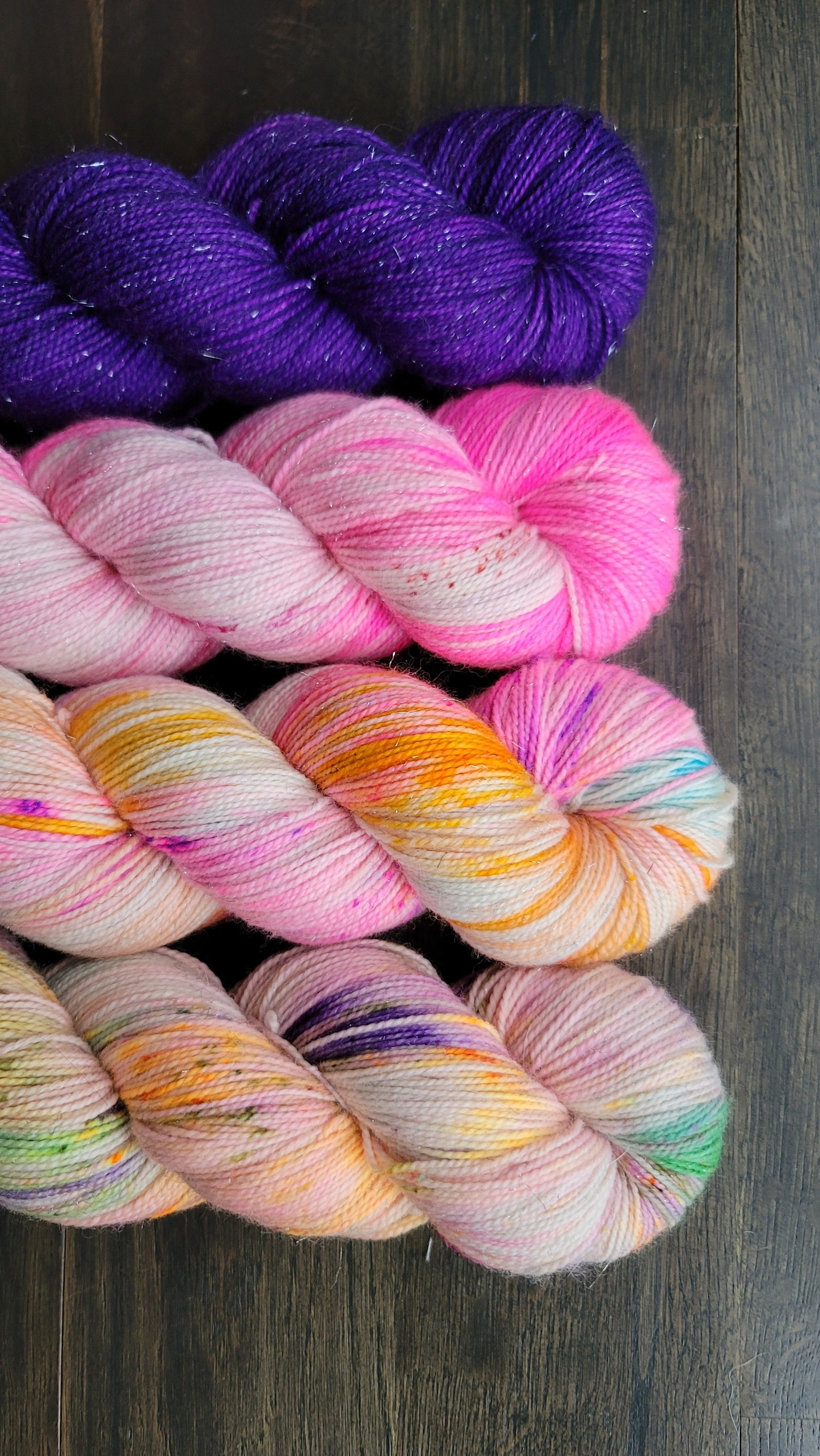 Crystal Confessions 4 skein kit - Prismatic Fiber Arts