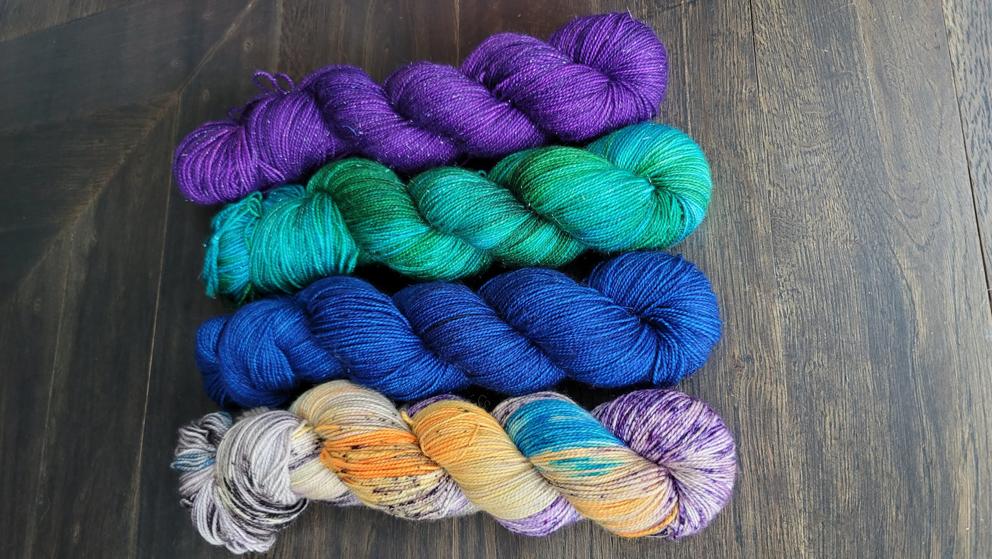 Meditate with Pure Intensions 4 skein kit - Prismatic Fiber Arts