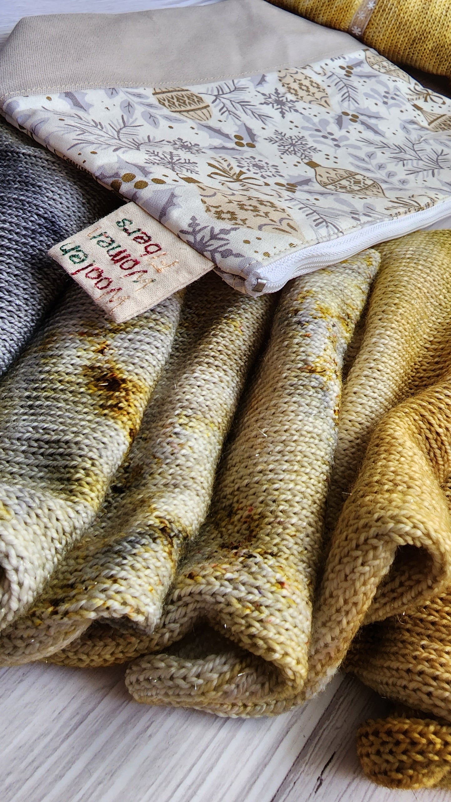 Silver and Gold Sock Blanks - Prismatic Fiber Arts