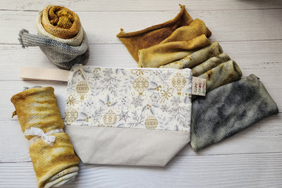 Silver and Gold Sock Blanks - Prismatic Fiber Arts