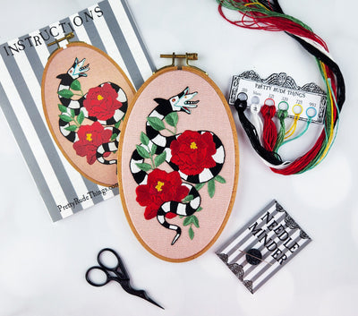 Beetlejuice Sandworm Embroidery Kit - Prismatic Fiber Arts